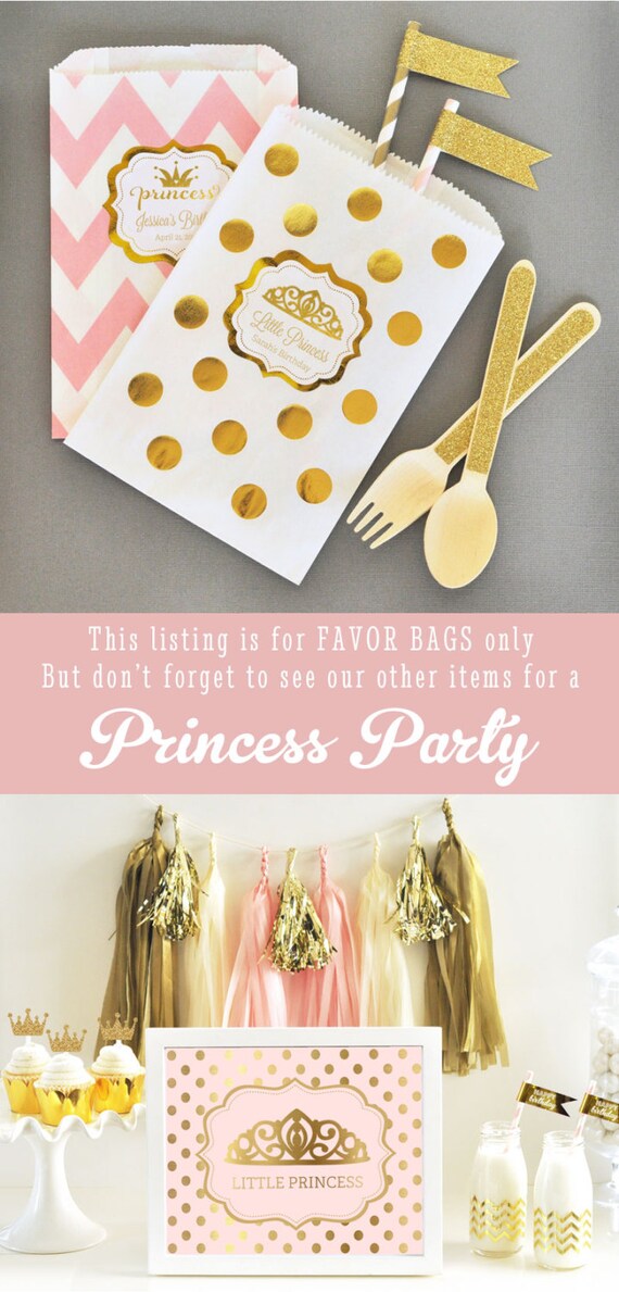 Items similar to Princess Party Favor Bags Princess Goody Bags