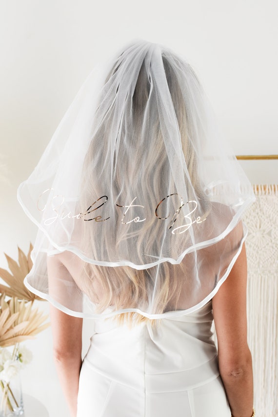 Rose Gold Veil - Light Rose Gold Bride Veil Bachelorette Party Veil Bridal  Shower Veil Bride to Be Veil (EB3296BTB)