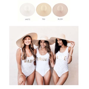 white sun hat, tan sun hat, blush sun hat. 3 tan sun hats worn by 3 girls.