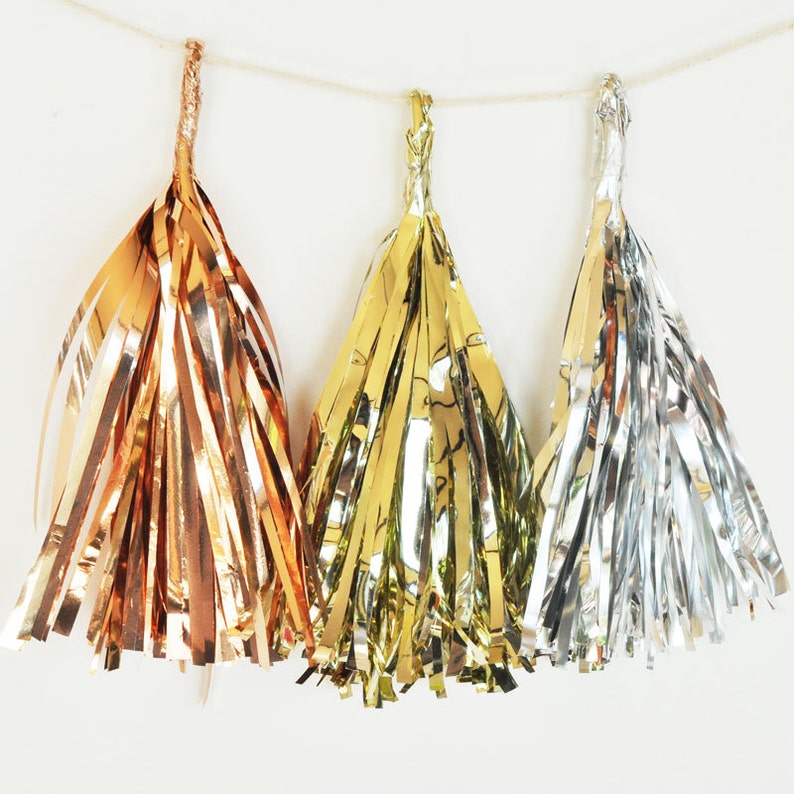 Gold Mini Tassels Mini Tassel Garland Pink and Gold Party Etsy