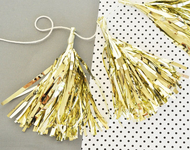 Gold Mini Tassels Mini Tassel Garland Pink and Gold Party Etsy