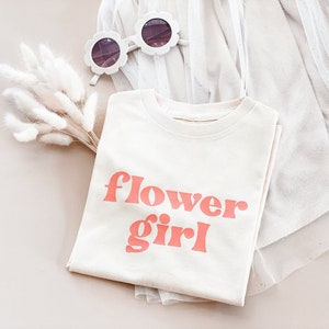 Flower Girl Shirt for Little Girls Flower Girl Gift Cute Tshirt Flower Girl Top Flower Girl Ideas EB3161GFL FLOWER GIRL SHIRT image 2