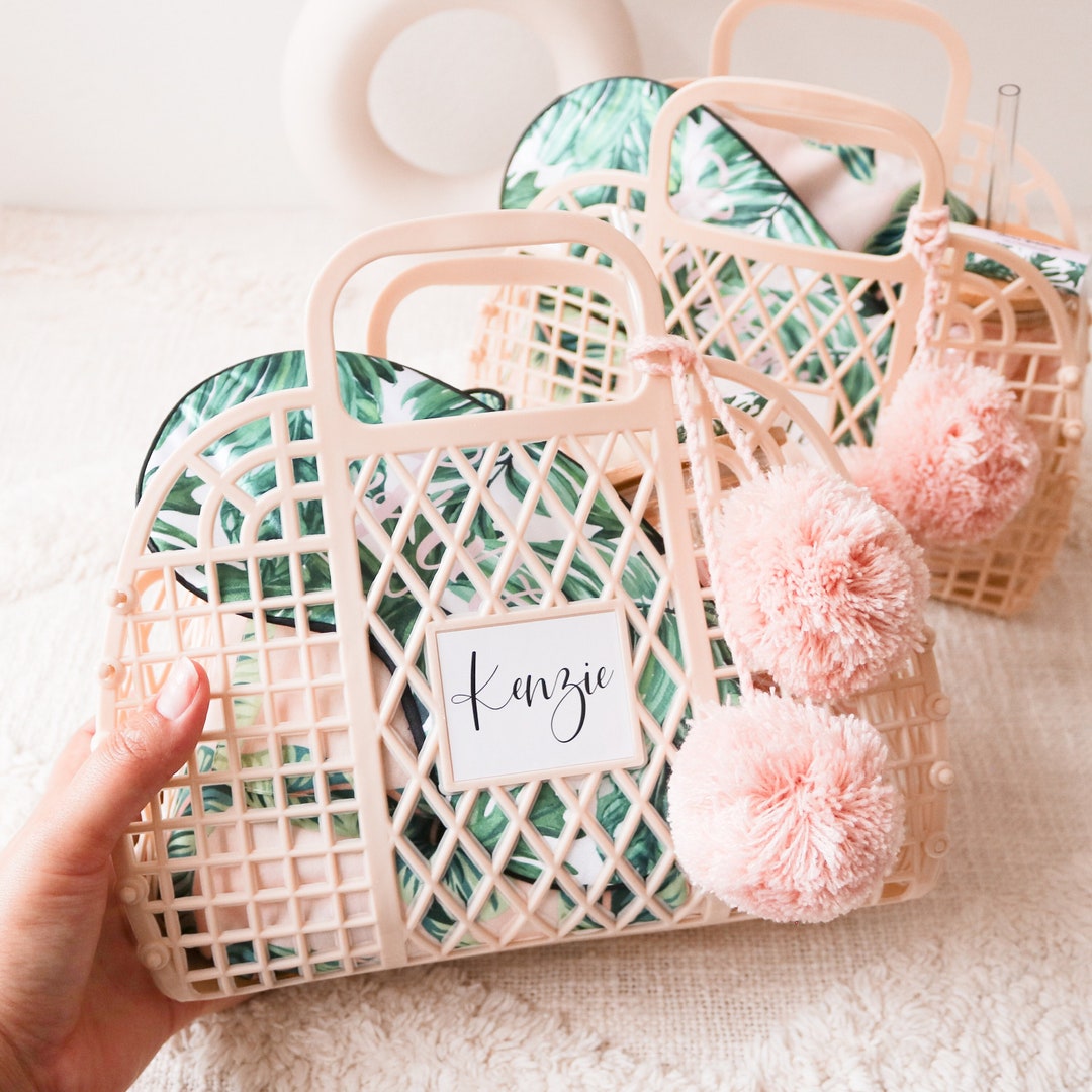 Custom Jelly Purses Retro Jelly Bags Bach Party Favors Bridesmaid Gift Basket Tropical