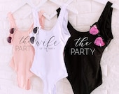 Wife of the Party Swimsuit Bride to be Swimsuit One Piece Bachelorette Swimsuits Bride Bachelorette Swim Suit for Bridesmaids (EB3342WD)