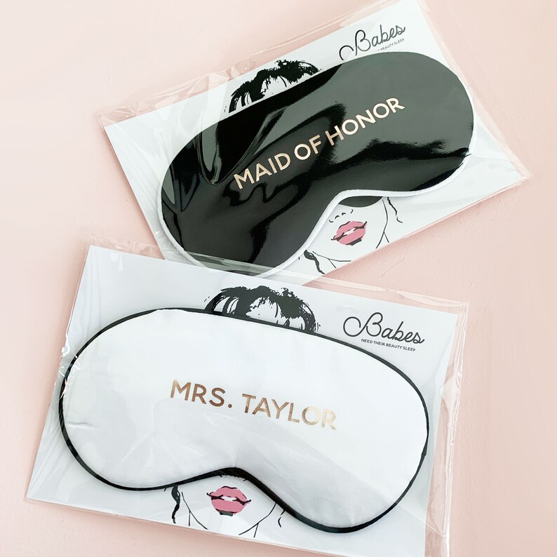 Custom Sleep Masks Personalized Bridesmaid Gift Ideas Cheap Etsy