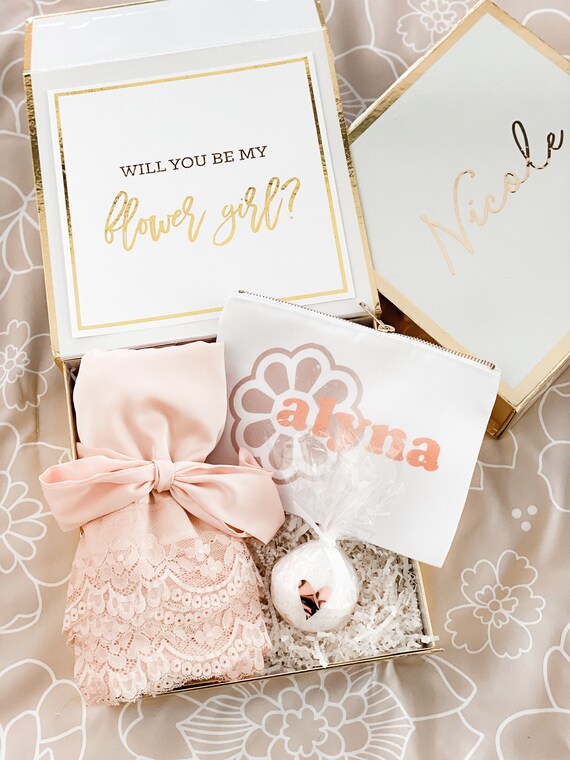 Flower Girl Proposal Box Flower Girl Basket Will You Be My Etsy