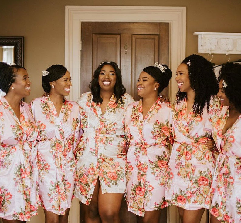 Bridesmaid Getting Ready Robes Getting Ready Outfits for Bridesmaid Getting Ready Outfit Floral Bridesmaid Robes EB3152 image 5