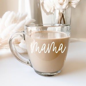 Mama Mug Mama Coffee Mug Mother's Day Coffee Mug for New Mom Gift Mothers Day Baby Shower Gift Pregnancy Gift (EB3289MOM) GLASS