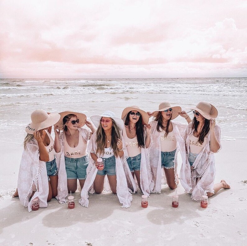 Bride Swim Cover up Boho Bride Swimsuit Cover up Bridal Shower Etsy