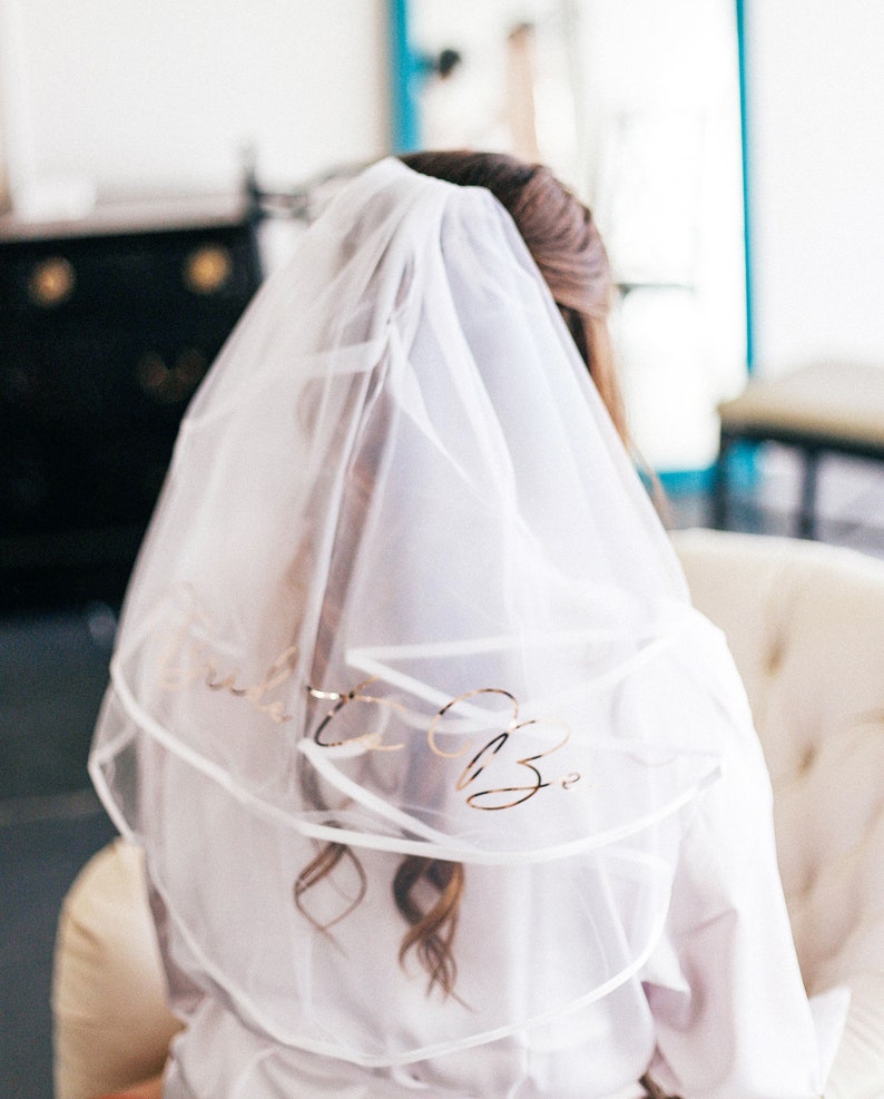 Bachelorette Party Veil Bride Veil Bachlorette Veil Bride Veil Hen Party Veil Bridal Shower Veil Bride to Be Veil EB3296BTB image 8