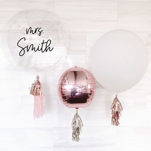 Mrs Balloons Personalized Bridal Shower Decorations Bridal Shower Balloons Bridal Shower Photo Prop Wedding Photo Prop EB3316P image 7