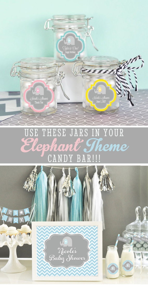 Elephant Baby Shower Favor Boy Image 0