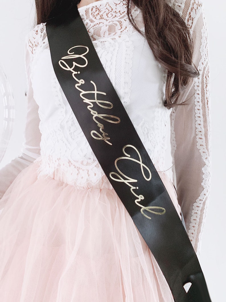 "Wanna Party Notty @40" Birthday Sash | Black Satin 40th Birthday Party Sash With Red Lips - View #9