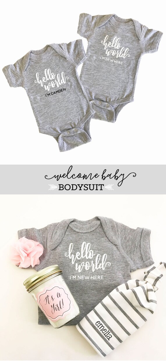 hello world newborn outfit girl
