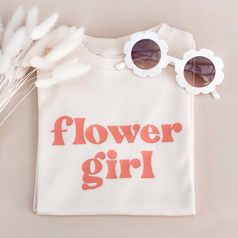 Flower Girl Shirt for Little Girls Flower Girl Gift Cute Tshirt Flower Girl Top Flower Girl Ideas EB3161GFL FLOWER GIRL SHIRT image 3