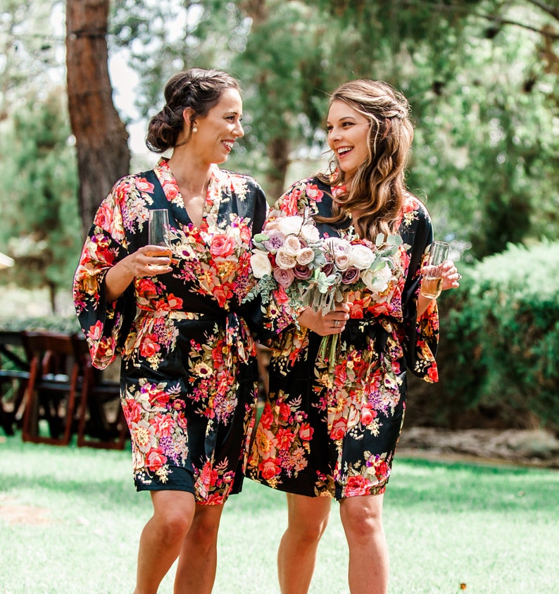 Bridesmaid Getting Ready Robes Getting Ready Outfits for Bridesmaid Getting Ready Outfit Floral Bridesmaid Robes EB3152 image 3