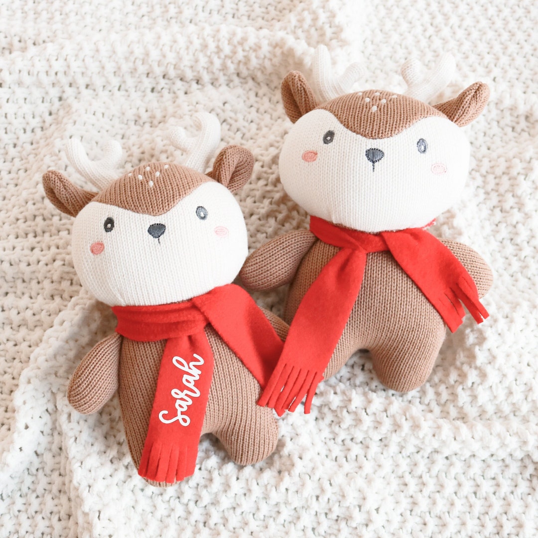 Christmas Gift for Kids Personalized Reindeer Plush Gifts for Toddlers