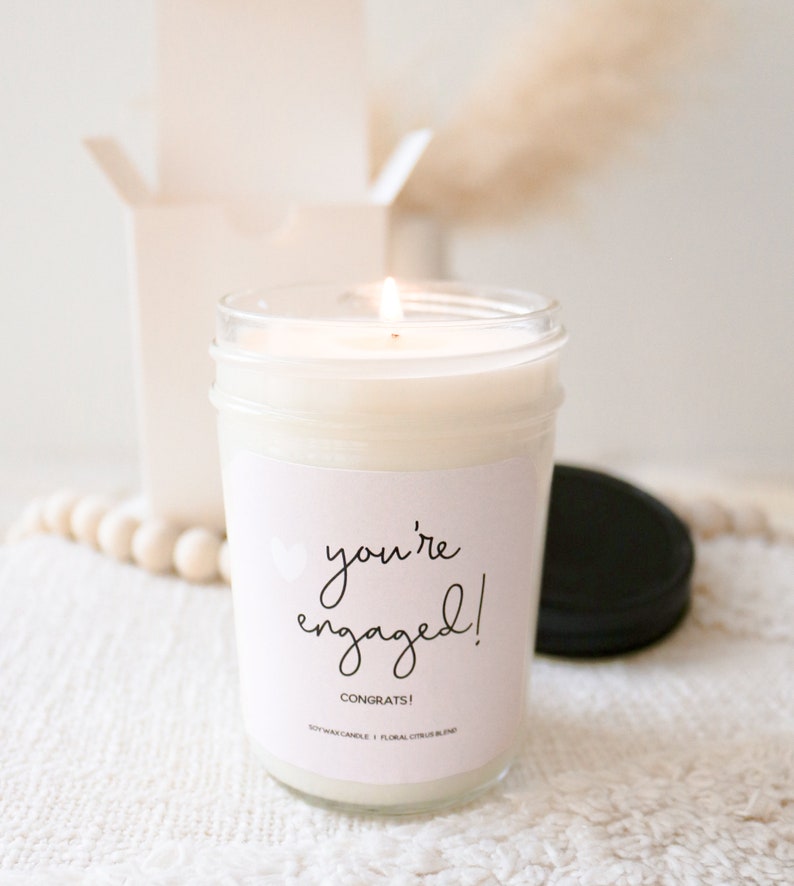 You're Engaged Candle Engagement Gifts for Her Future Mrs Gift Idea Bride Gift Idea EB3251ENG image 3