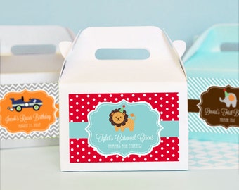 Kids Goody Bags - Kids Goodie Bags Kids Birthday Favors Lion Birthday Party Favor Box Girl Boy 1st Birthday Favor Box 2| (EB2313MDKZ) 24 pcs