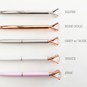 Rose Gold Desk Accessories Rose Gold Pen Diamond Pens Cute Pens Pretty Pens Rose Gold Office Gifts Boss Gifts Office Supplies EB3303NP image 10