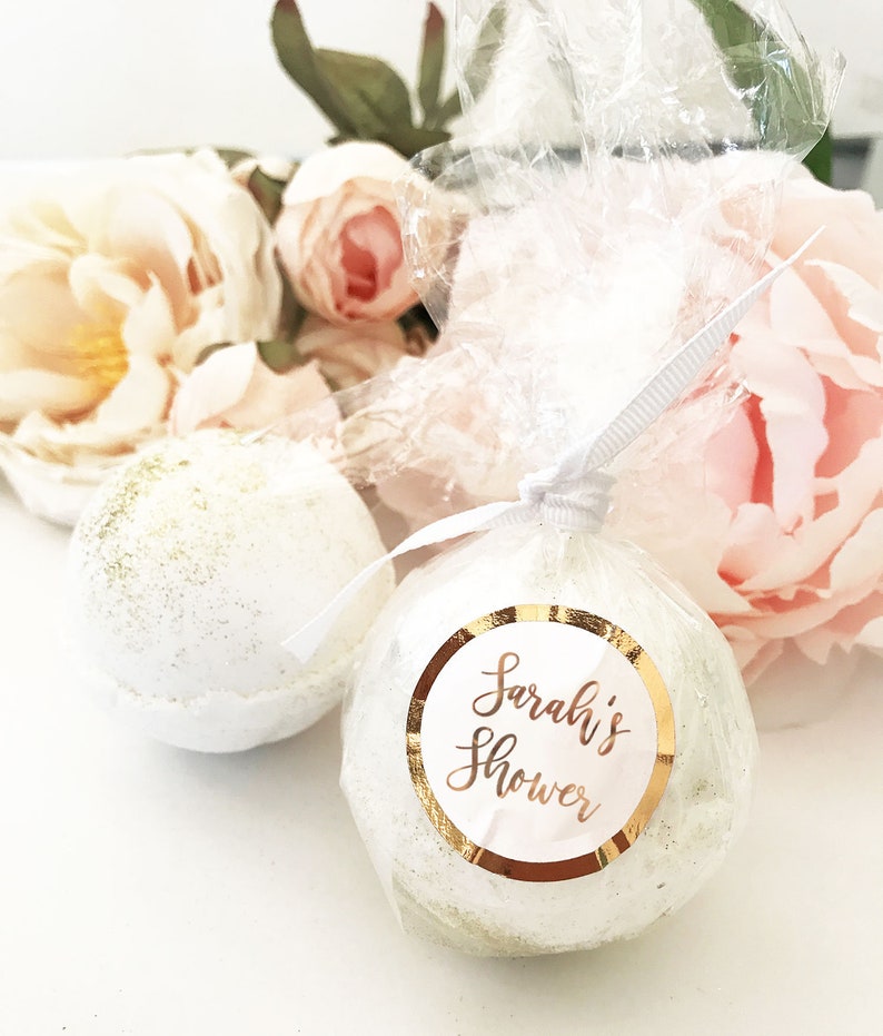 Baby Shower Favors Pink and Gold Baby Shower Favors Bath Bombs Etsy