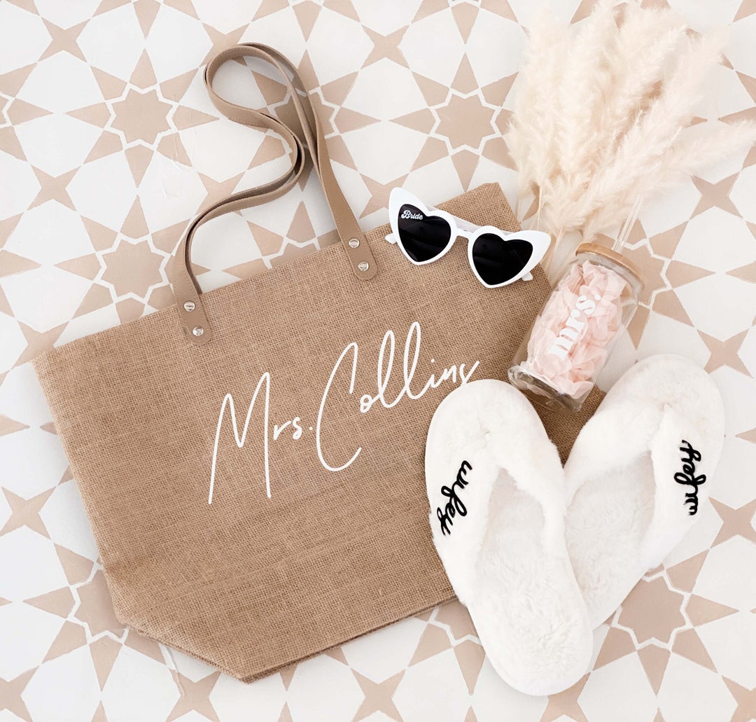 Bride Beach Bag Personalized Bride Beach Tote Bridal Shower Gift for