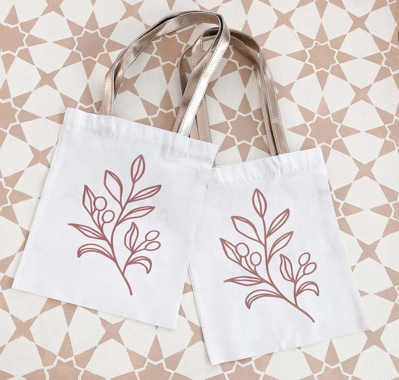 Fall Tote Bag - Personalized Bridesmaid Tote Bags Floral Branch Gift Bag Birthday Gift for Best Friend Boho Gifts for Her (EB3293OL) Il_570xn