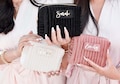 Velvet Makeup Bag Personalized Birthday Gift for Her Women Best Friend Birthday Teen Girl Gift Velvet Cosmetic Travel Bag (EB3516P)
