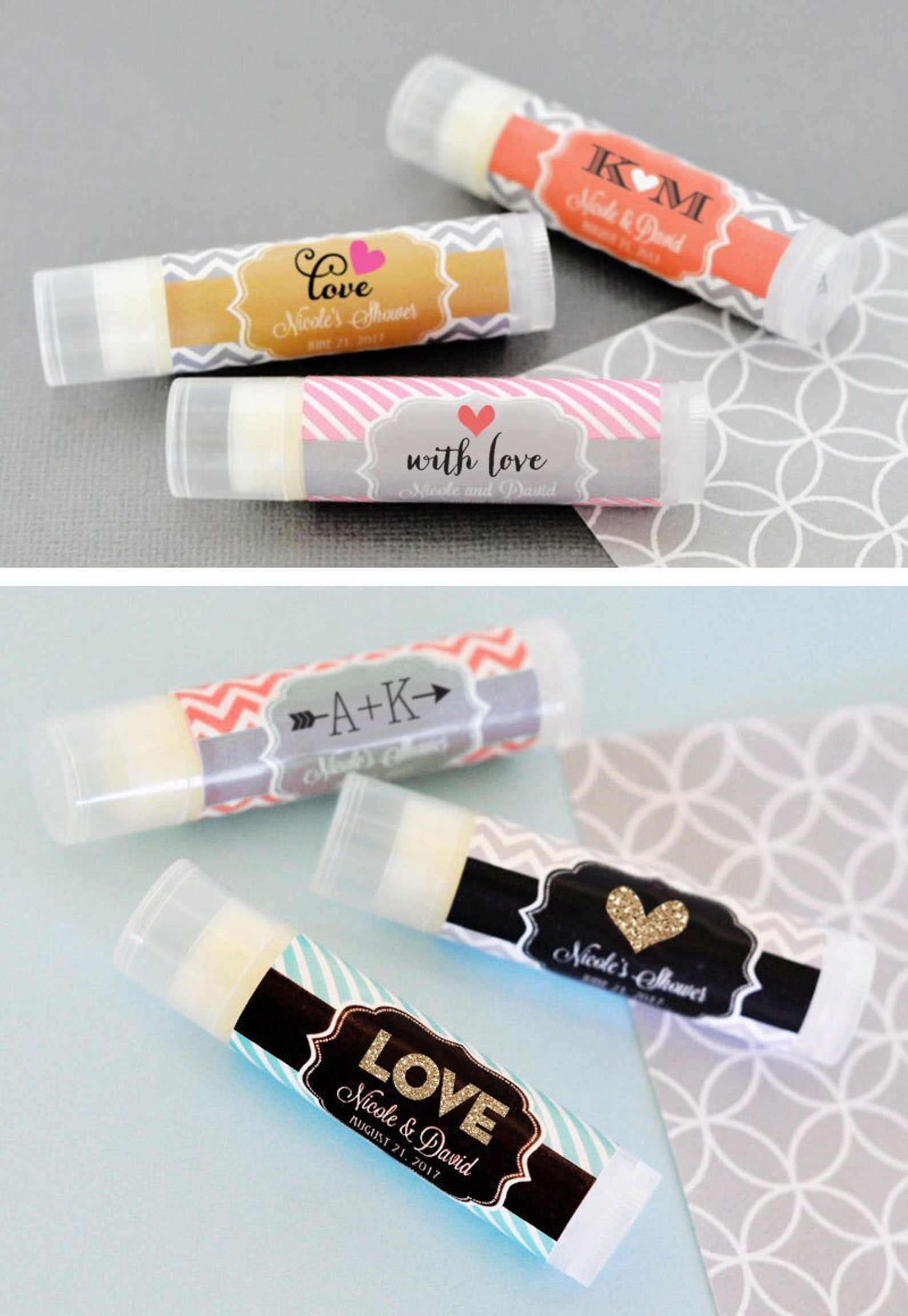 Wedding Lip Balm Favors Custom Lip Balm Labels Unique Etsy