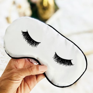 EYELASHES Sleep Mask for Women Bridesmaids Gift Slumber Party Favor Bachelorette Party Favors Cute Gifts for Friends ADJUSTABLE EB3311NT image 8