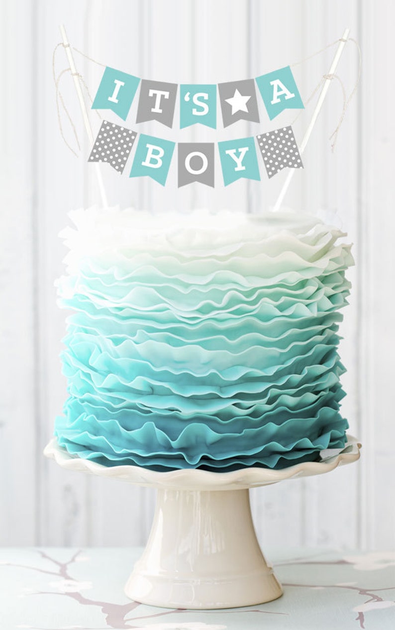 Boy Baby Shower Cake Topper Its A Boy Cake Topper Baby Etsy