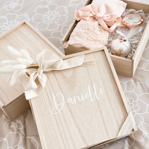 Bridesmaid Proposal Box Custom Wooden Gift Boxes for Bridesmaids Will you be my Bridesmaid Box with Name & Card Option EB3459P EMPTY image 8