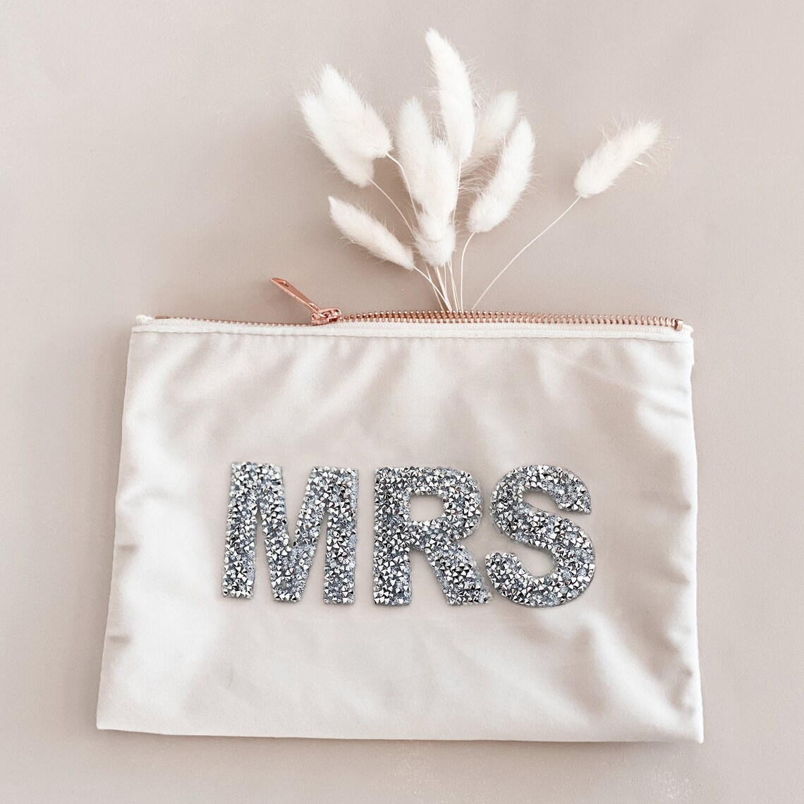 Mrs Make Up Bag Velvet Honeymoon Bride Gift Bag Cosmetic Bag Etsy