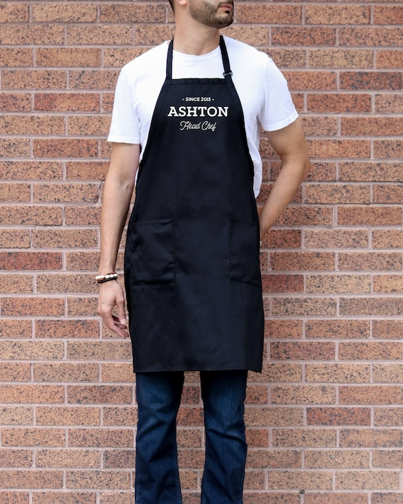 Mens Aprons Customized Aprons for Men Personalized Mens Apron Chef Gifts  for Him EB3242CTM 