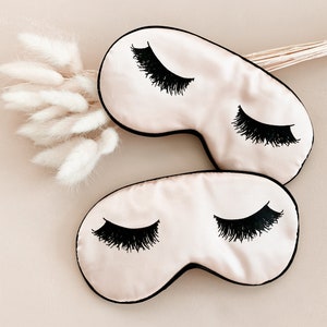 EYELASHES Sleep Mask for Women Bridesmaids Gift Slumber Party Favor Bachelorette Party Favors Cute Gifts for Friends ADJUSTABLE EB3311NT image 1