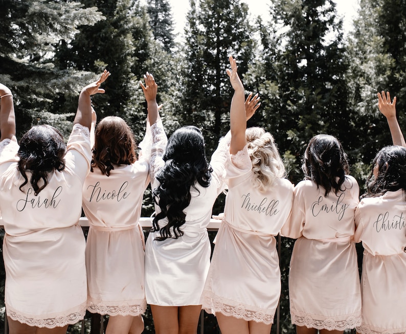 Bridesmaid Robes Personalized Bridesmaid Robes with Names Etsy