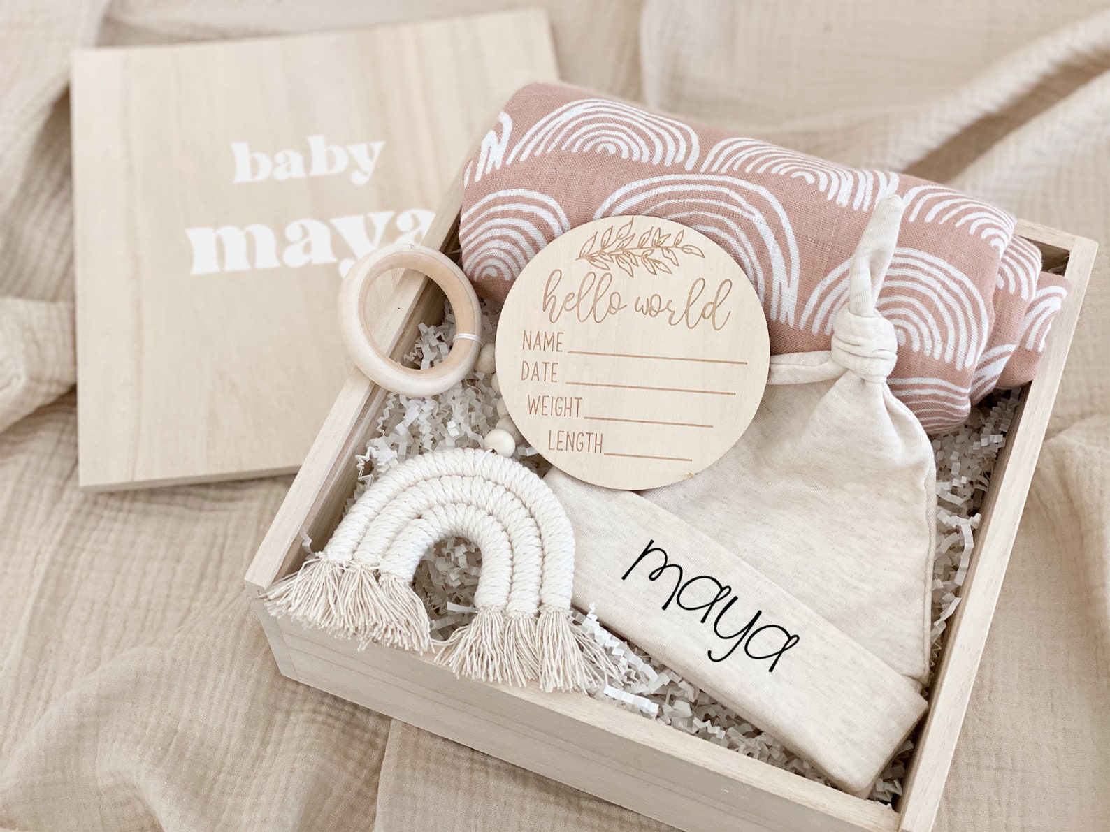 Baby Keepsake Gift Box Baby Shower Gift Box Baby's First Keepsake Box