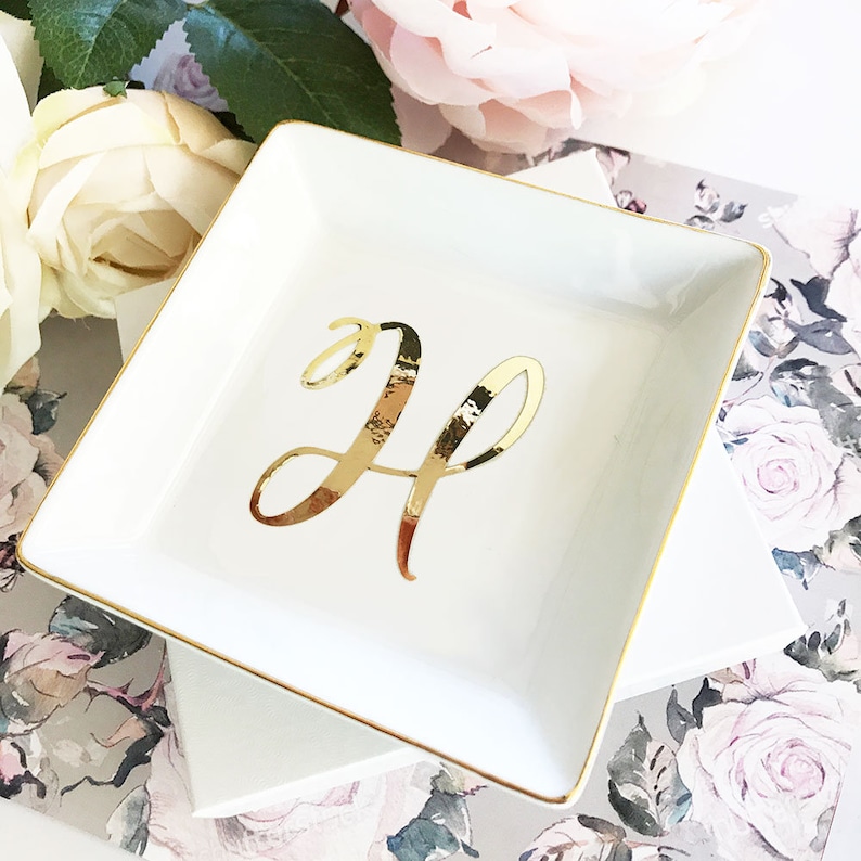 Jewelry Dish Monogram Jewelry Dish Ring Dish Monogram Dish Bridesmaid Ring Dish Bridesmaid Jewelry Dish EB3180SM image 1