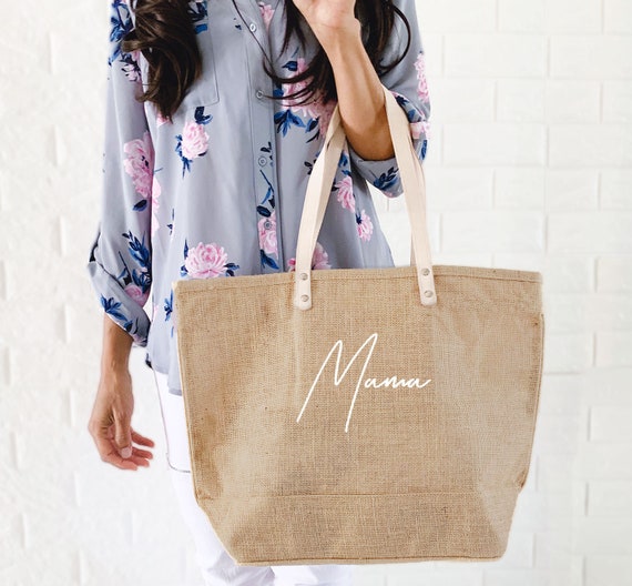 Mom Beach Bag Personalized Mom Beach Tote Mothers Day Gift Bag for Mom Birthday Gift New Mom Gift Bag (EB3330ANS) Il_570xn