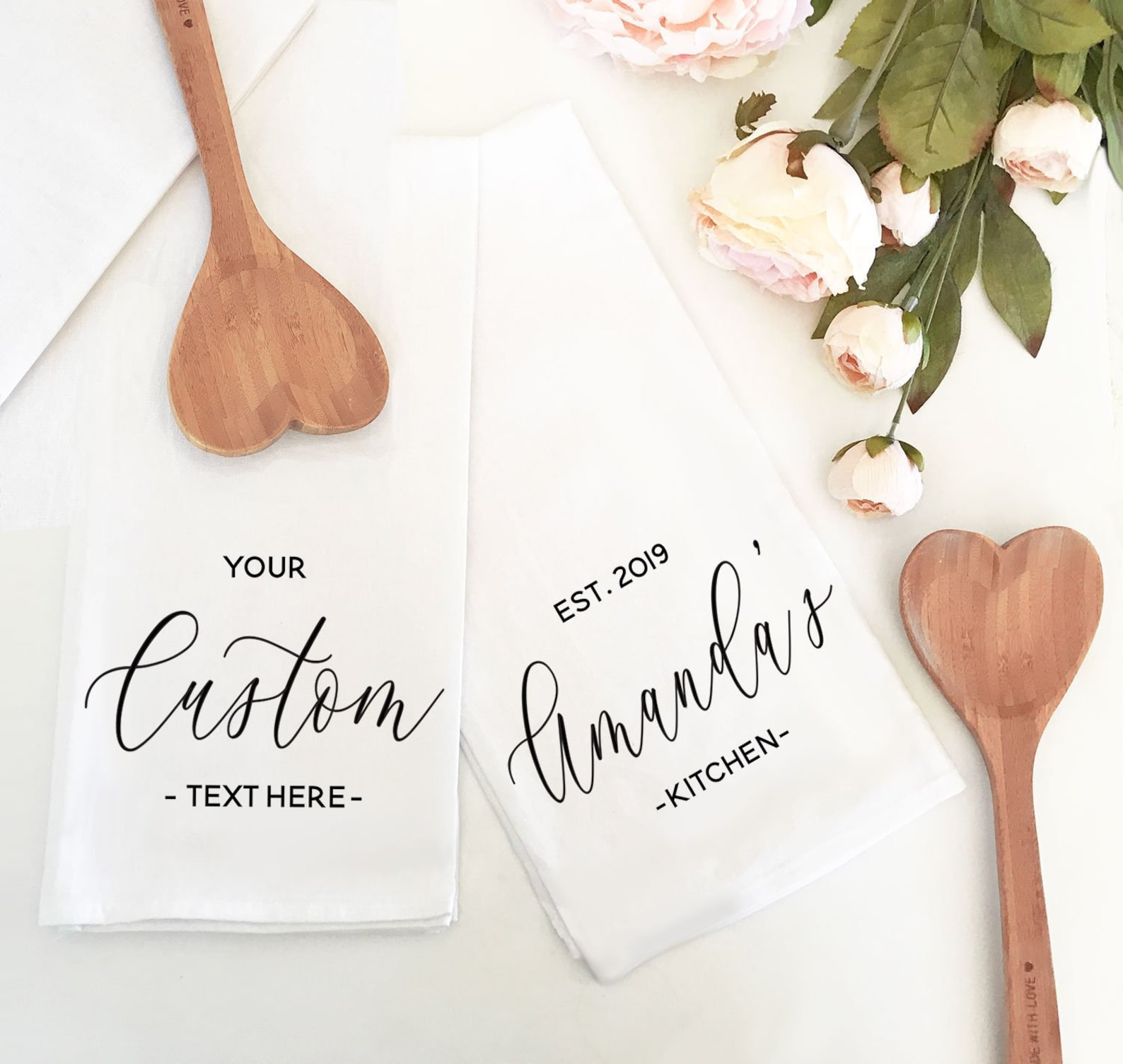 Personalized Kitchen Towel Custom Wedding Gift for Couple - Etsy