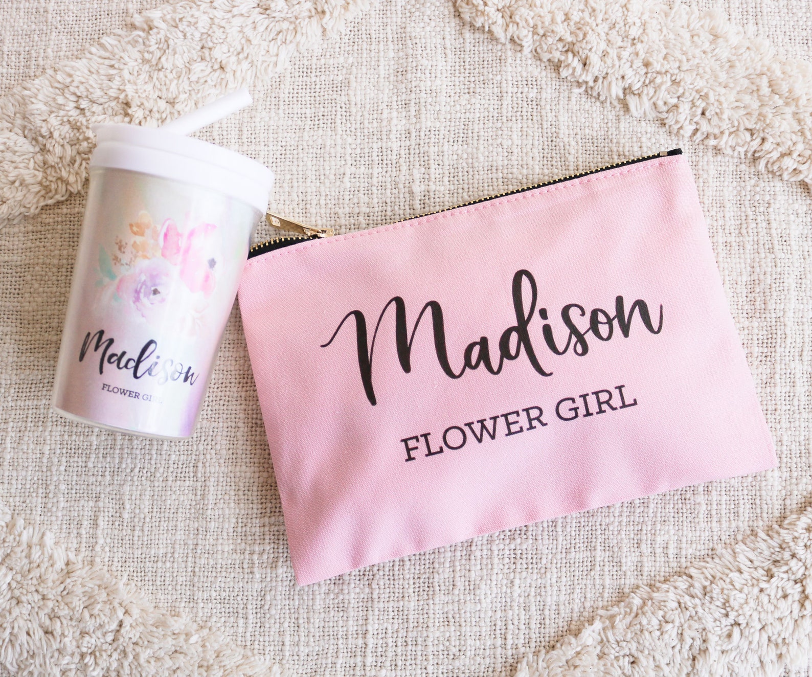 Flower Girl Gift Bag Flower Girl Cosmetic Bag Flower Girl Etsy