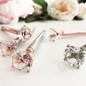 Bridal Shower Favor for Guests Rose Gold, Blush Pink White & Silver Diamond Pen Favors Inexpensive Gift Ideas for Women EB3303NP imagem 7