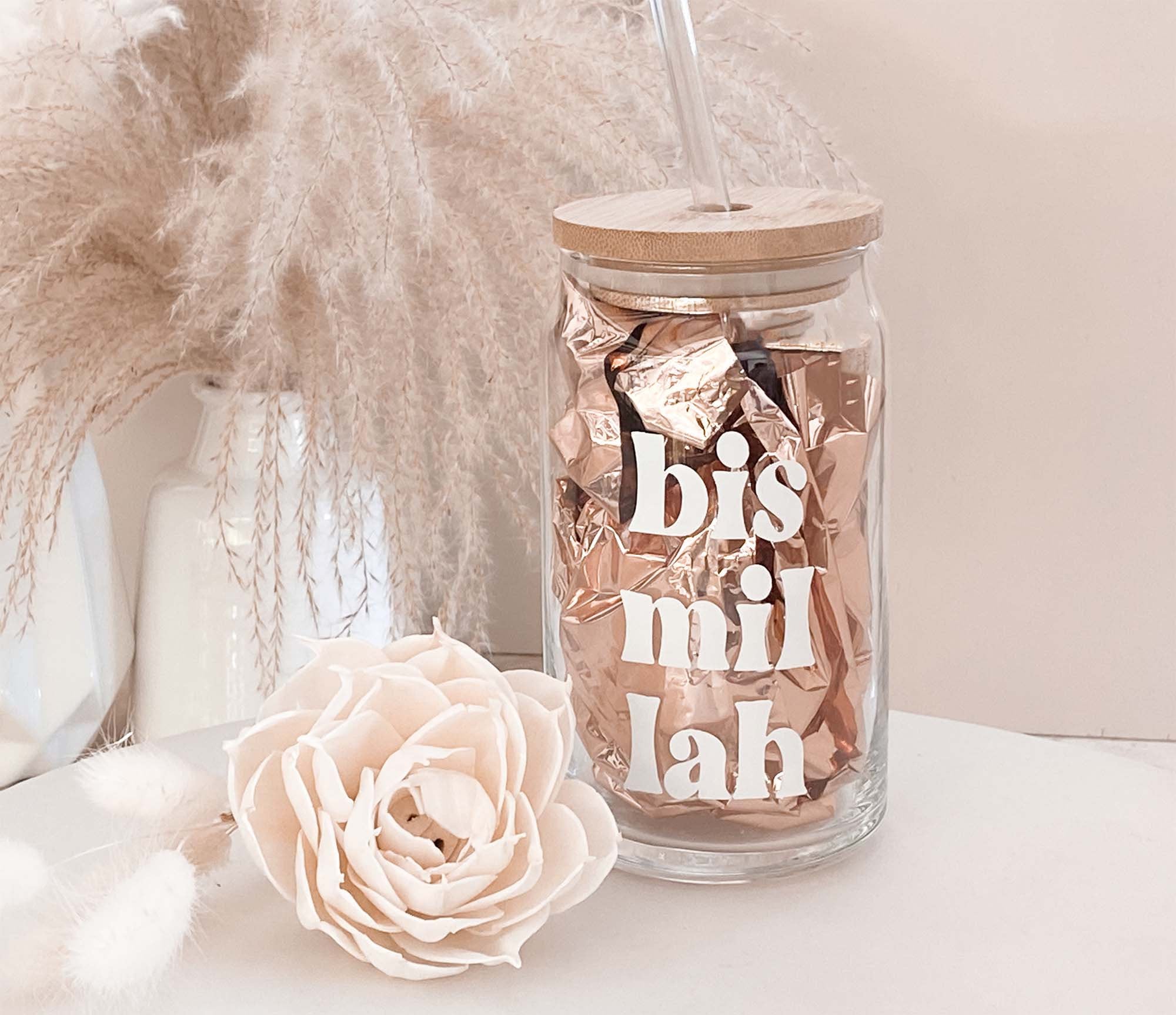 Personalized Iced Coffee Cup Glass Can Soda Cup With Lid and Straw  Bridesmaid Gift Idea Custom Proposal Gifts EB3496ERT 