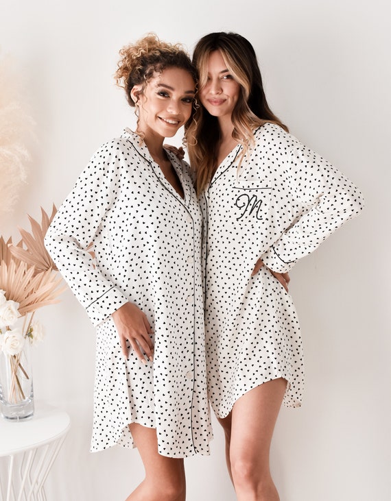 Sleep Shirts for Women Monogrammed Pajamas Monogram Sleep Shirts