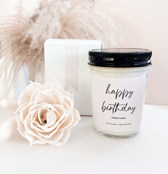 Birthday Candle Birthday Gift Idea for Her Happy Birthday Candle Gift