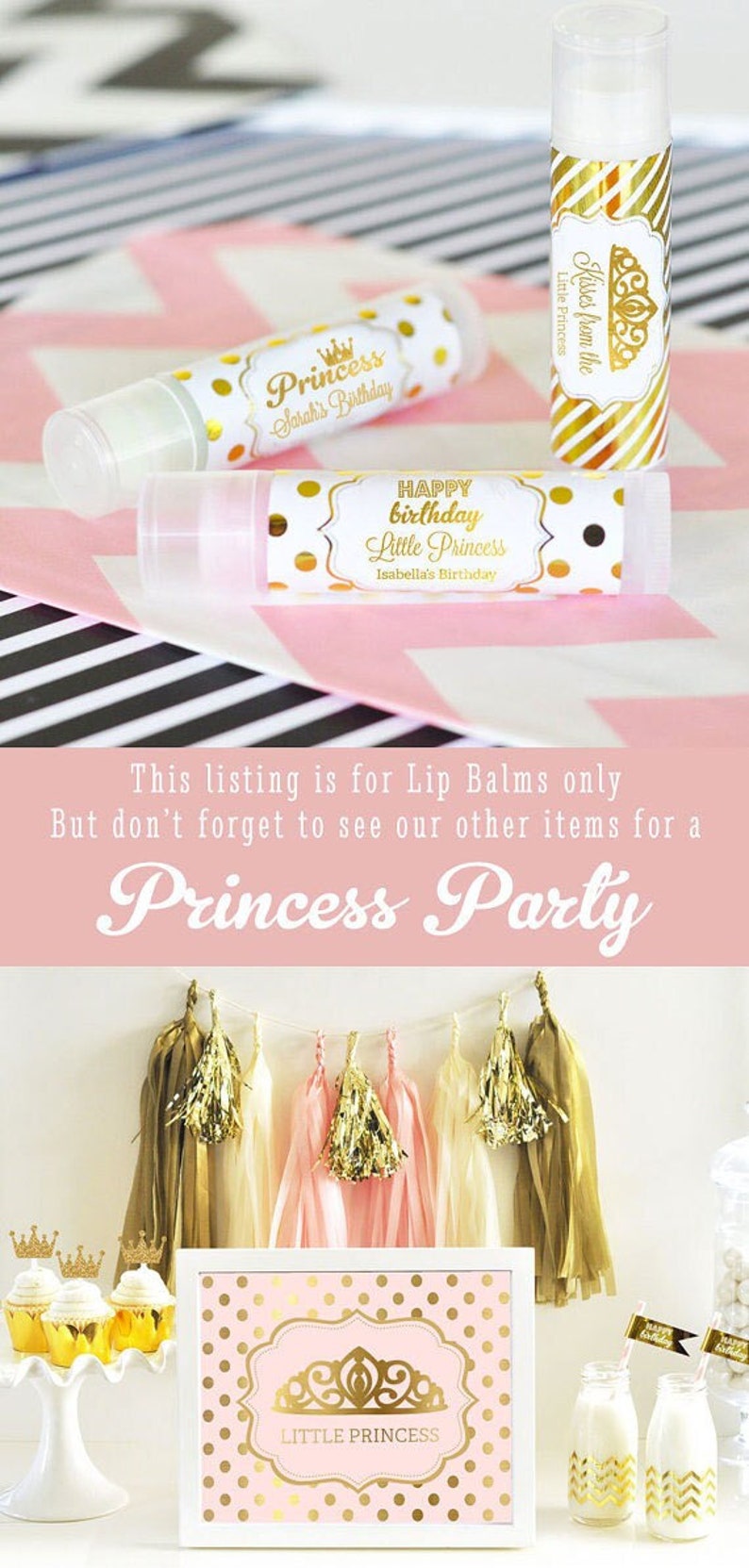 Princess Party Favors Princess Birthday Party Favors Pink Etsy