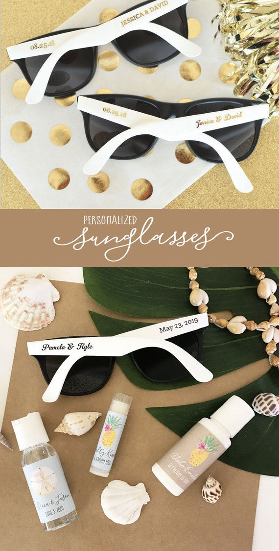 Wedding Sunglasses 24 Personalized Sunglasses Custom Sunglasses Sunglass Favors Destination Beach Wedding Favors Eb3107 Set Of 24