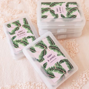 Palm Leaf Playing Card Favors Beach Wedding Favors Tropical Wedding Ideas Personalized Destination Wedding EB3397PLM set of 12 decks image 7