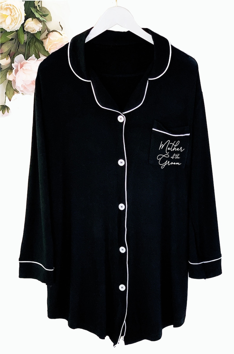 Mother of the Bride Pajamas Mother of the Bride Sleep Shirt Mother of the Bride Button Down Shirt Mother of the Groom Sleep Shirt EB3314WD image 6