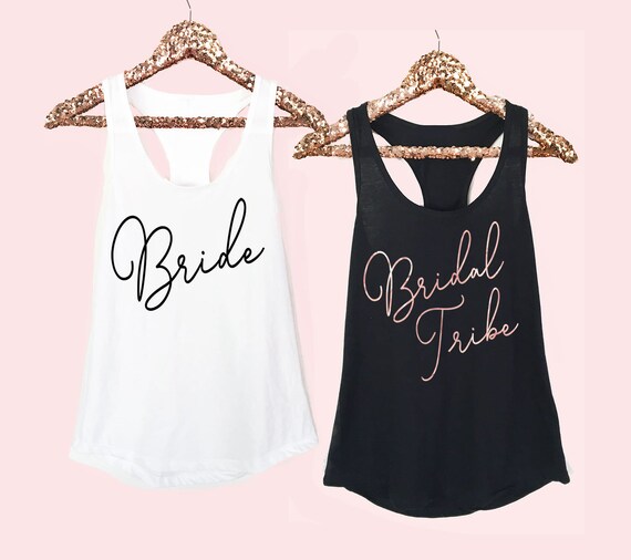 bride tribe tank tops